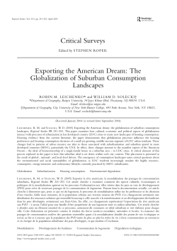 Exporting the American Dream - Geography