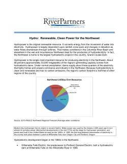 Hydro: Renewable, Clean Power for the Northwest