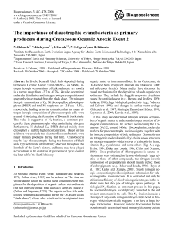 The importance of diazotrophic cyanobacteria as