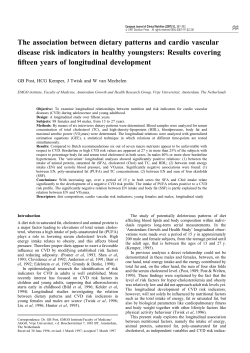 The association between dietary patterns and cardio