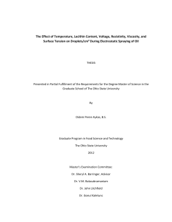 The Effect of Temperature, Lecithin Content, Voltage