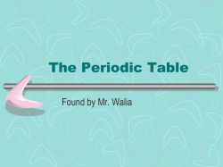 The Periodic Table