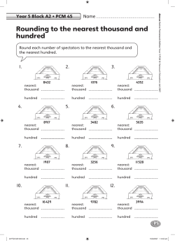 Rounding to the nearest thousand and hundred