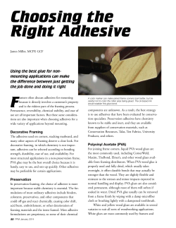 Choosing the Right Adhesive - pictureframingmagazine.net