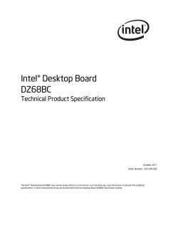 Intel&reg; Desktop Board DZ68BC Technical Product