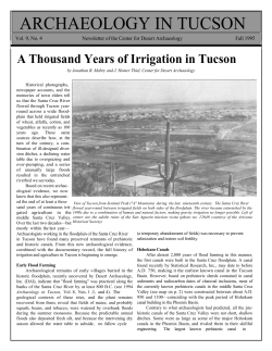 A Thousand Years of Irrigation in Tucson