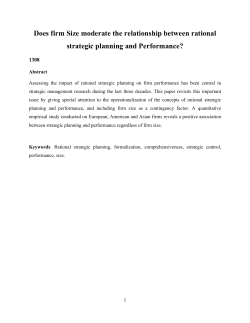 Does firm Size moderate the relationship between rational strategic