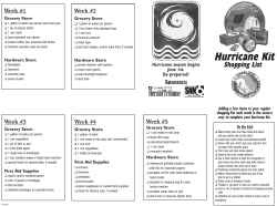 Hurricane Shopping List