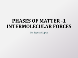 Intermolecular Forces - Dr. Gupta`s Professional Page