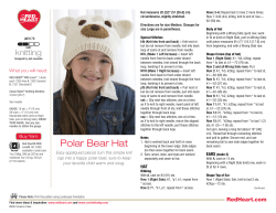 Polar Bear Hat - Red Heart Yarn