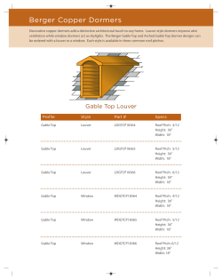 Berger Copper Dormers - Berger Building Products