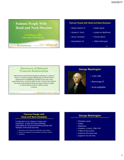 Famous People With Head and Neck Diseases