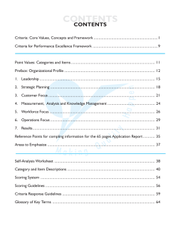 CONTENTS - IMC RBNQA