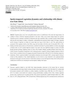 Spatio-temporal vegetation dynamics and relationship with