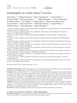 Grasshoppers as a food source? A review (PDF Available)