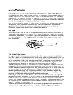 Javelin Mechanics