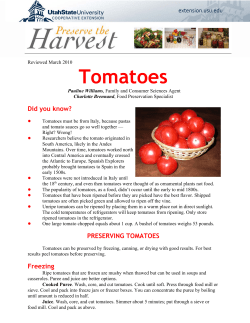 Tomatoes - Utah State University Extension