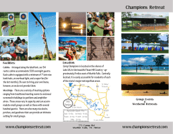 Camp Champions Retreat