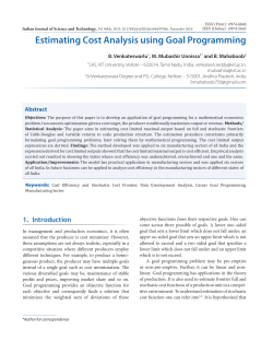 Estimating Cost Analysis using Goal Programming