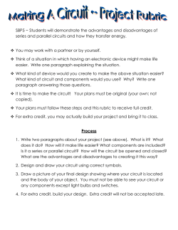 S8P5 ~ Students will demonstrate the advantages and