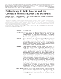 Epidemiology in Latin America and the