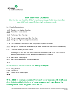 How the Cookie Crumbles 2017