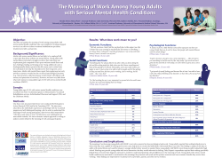 The Meaning of Work among Young Adults with Serious Mental