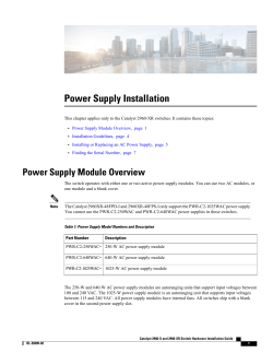 Power Supply Installation