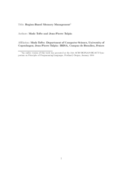 Region-based memory management