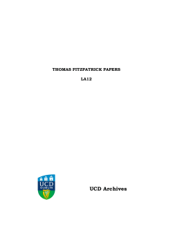 Descriptive catalogue - University College Dublin