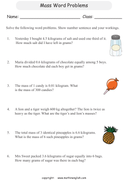Mass Word Problems