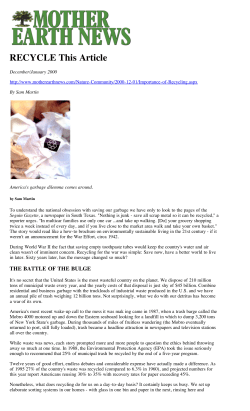 Mother Earth News Magazine - Eco