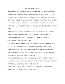 Soap Box Car Specifications and Parts