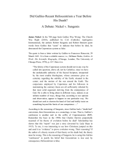 Did Galileo Recant Heliocentrism a Year Before His Death? A