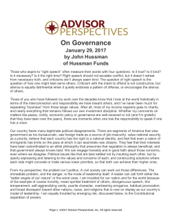 On Governance - Advisor Perspectives
