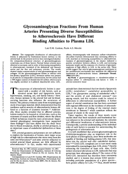 Glycosaminoglycan Fractions From Human Arteries Presenting