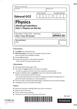 Question paper - Edexcel