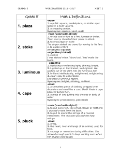Grade 5 Meet 1 Definitions - Framingham Public Schools