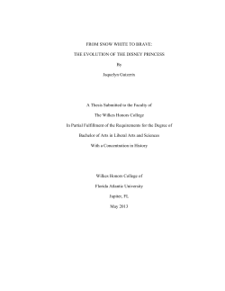 FROM SNOW WHITE TO BRAVE - FAU Digital Collections