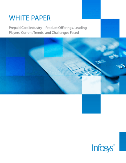 Prepaid Card Industry &ndash; Product Offerings, Leading Players