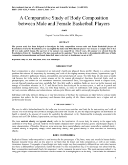 A Comparative Study of Body Composition between Male