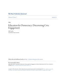 Education for Democracy: Discovering Civic Engagement