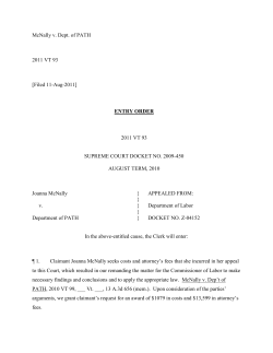 McNally v. Dept. of PATH