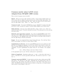 LaTeX errors