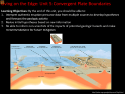 Living on the Edge: Unit 5: Convergent Plate