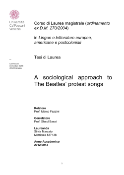 A sociological approach to The Beatles` protest songs
