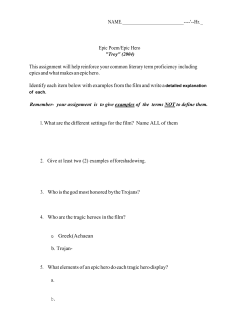 NAME. ----`--Hr. Epic Poem/Epic Hero This assignment will help