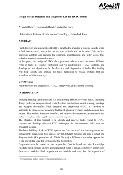 Design of Fault Detection and Diagnostics Lab for HVAC