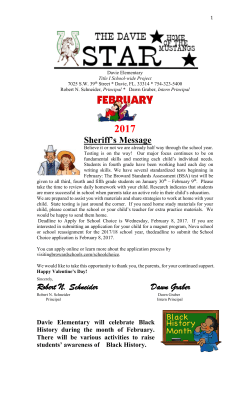 Sheriff`s Message Robert N. Schneider Dawn Graber