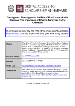 Genotype vs. Phenotype and the Rise of Non
